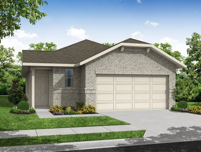 Representative exterior photo of a completed home built from the Elm by Impression Homes in Northspur, Terrell, TX (Image 9).