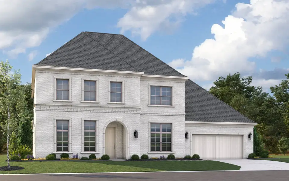 Representative exterior photo of a completed home built from the 6091 by Tradition Homes in Mustang Lakes, McKinney, TX (Image 3).