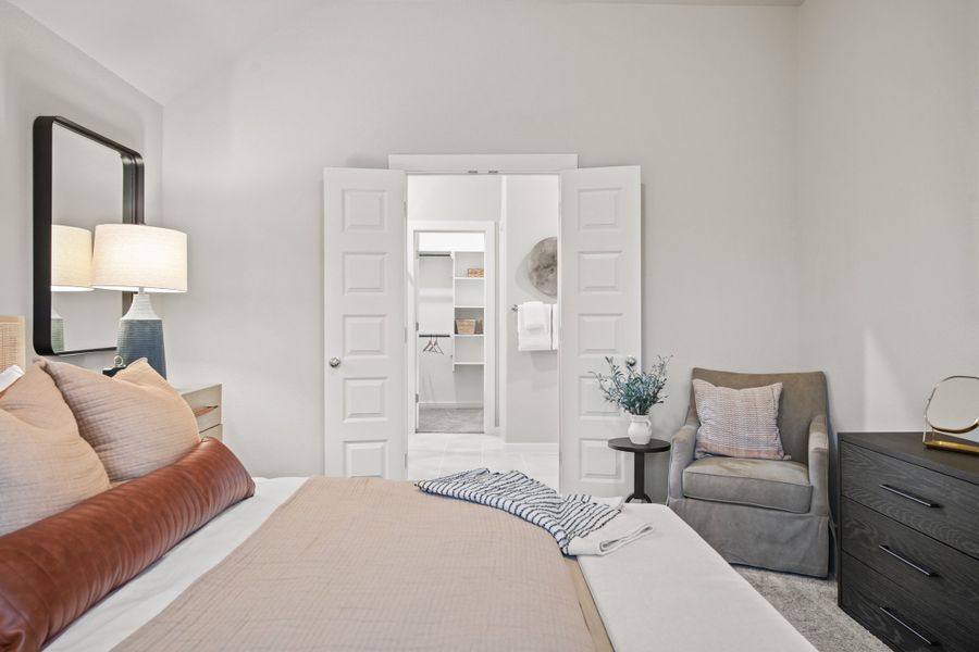 Primary Suite in the Diamond home plan by Trophy Signature Homes – REPRESENTATIVE PHOTO