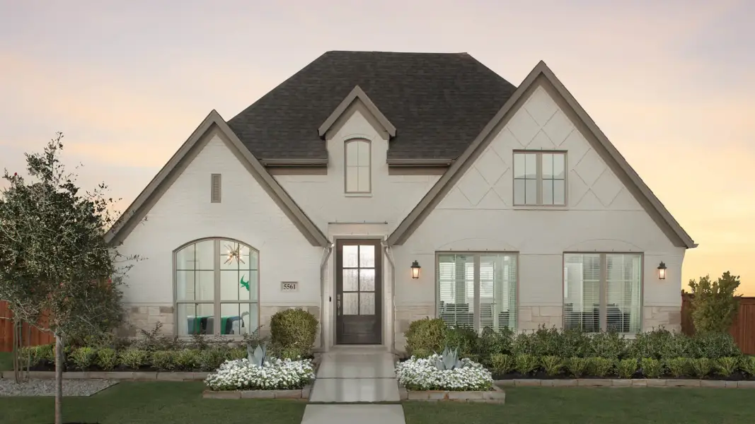 Front exterior of a new home in Sweetgrass, Haslet, TX, highlighting curb appeal (Image 21).