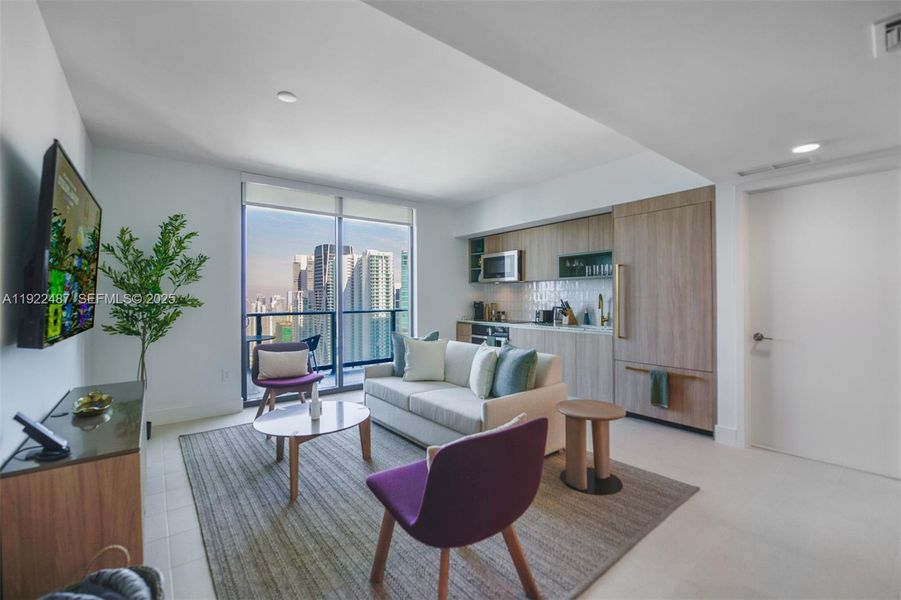 Furnished interior view inside a new home in , Miami (Image 9). Furnished interior view inside a new home in , Miami (Image 9).