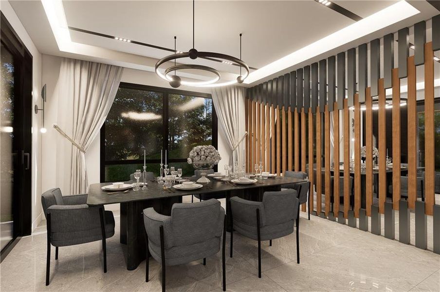 Furnished interior view inside a new home in , Buford (Image 5).