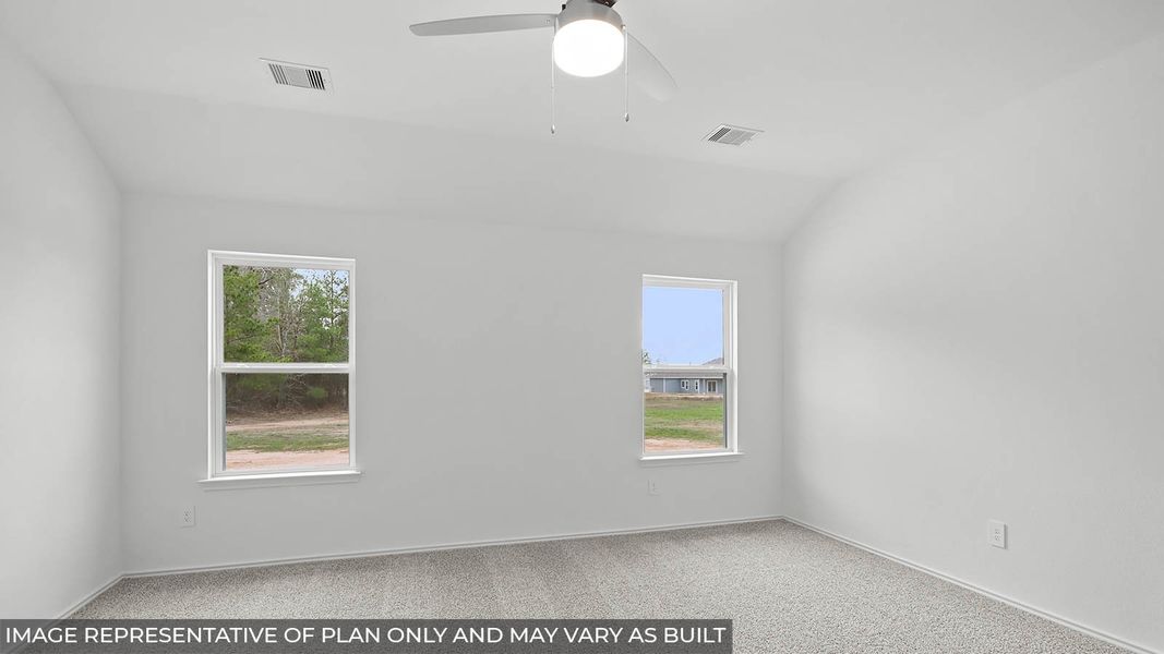 Representative unfurnished interior of a home built from the Holden by D.R. Horton in Williams Reserve East, Conroe (Image 20).