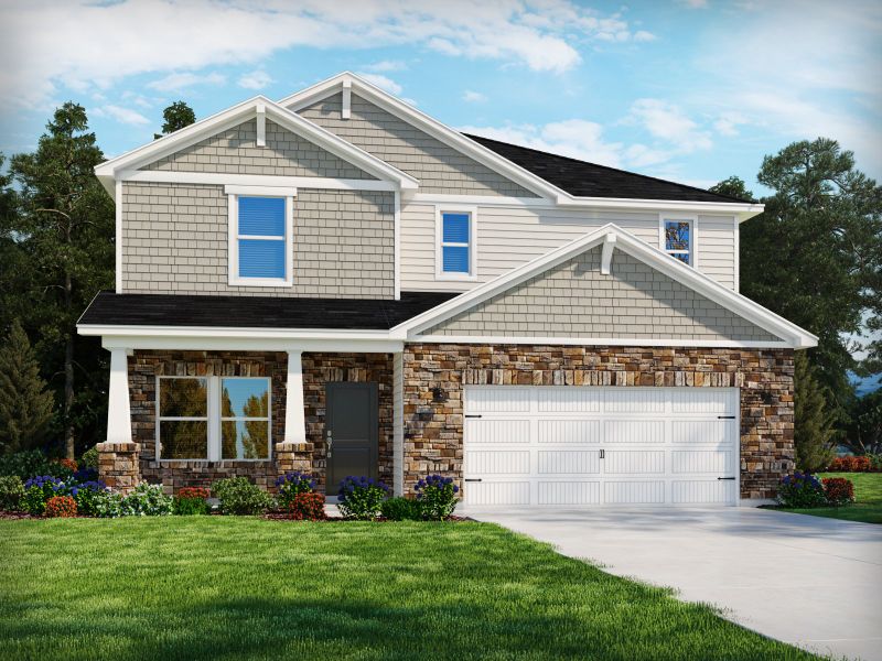 Representative exterior photo of a completed home built from the Dakota by Meritage Homes in Clear Pond - The Coastline Series, Myrtle Beach, SC (Image 15).