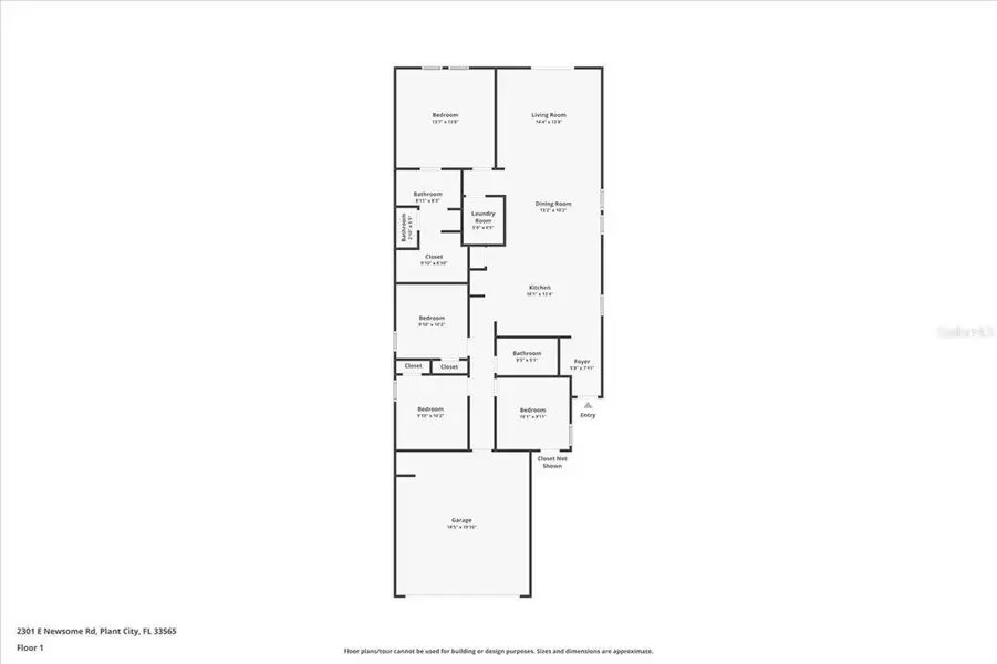 2D floor plan layout of this home in Park East, Plant City, FL (Image 5). 2D floor plan layout of this home in Park East, Plant City, FL (Image 5).