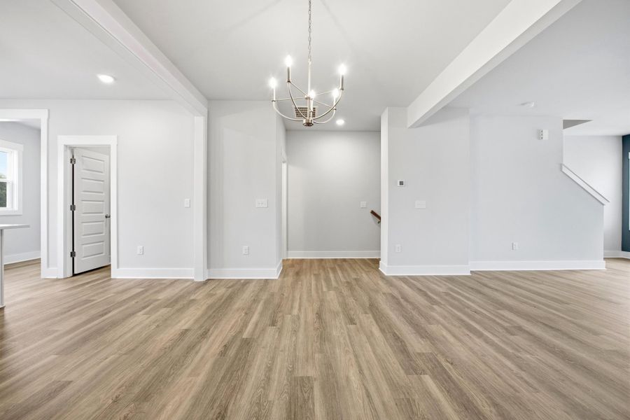 Representative unfurnished interior of a home built from the Bluebird by Garman Homes in Allen Park, Raleigh (Image 17). Representative unfurnished interior of a home built from the Bluebird by Garman Homes in Allen Park, Raleigh (Image 17).