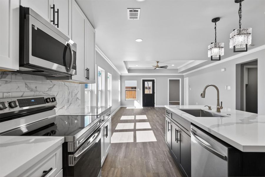 Furnished interior view inside a new home in , Cleveland (Image 8).
