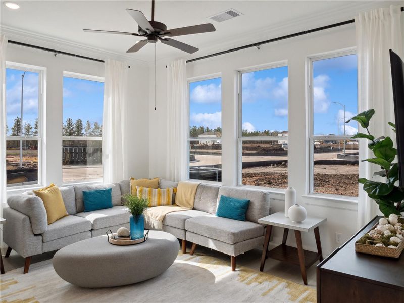 Sun-lit great room (*Photo not of actual home and used for illustration purposes only.) Sun-lit great room (*Photo not of actual home and used for illustration purposes only.)