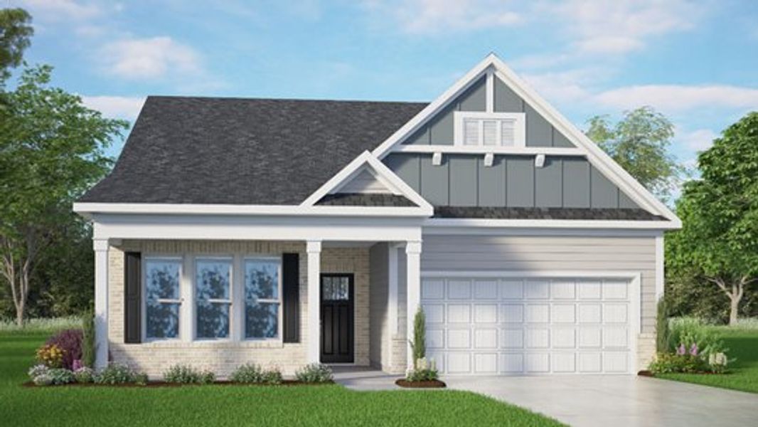 Representative exterior photo of a completed home built from the Azalea by D.R. Horton in South Pinehurst Cottages, Pinehurst, NC (Image 2). Representative exterior photo of a completed home built from the Azalea by D.R. Horton in South Pinehurst Cottages, Pinehurst, NC (Image 2).