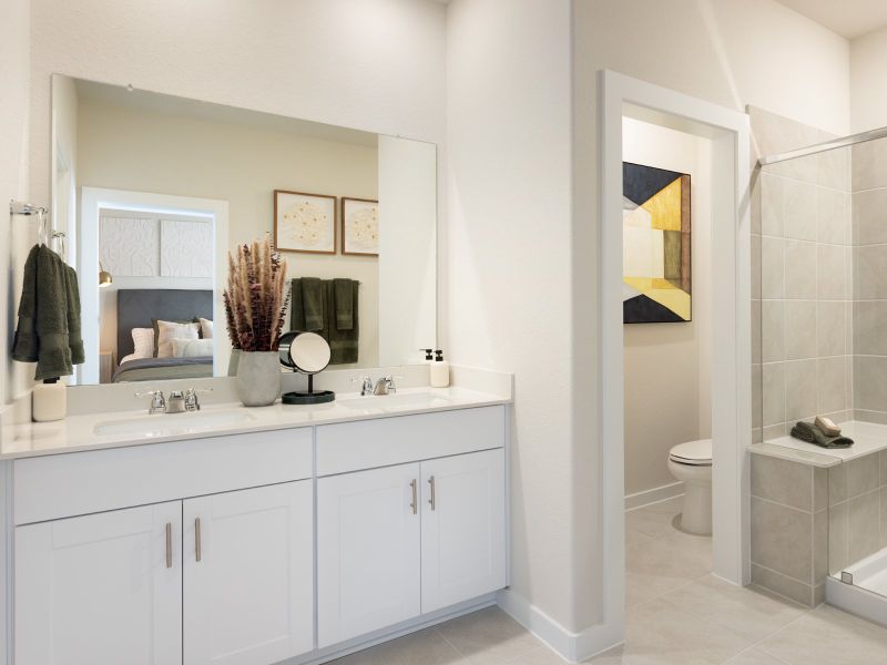 Furnished interior view inside a new home in Kemah Crossing - City Series, Kemah (Image 4). Furnished interior view inside a new home in Kemah Crossing - City Series, Kemah (Image 4).