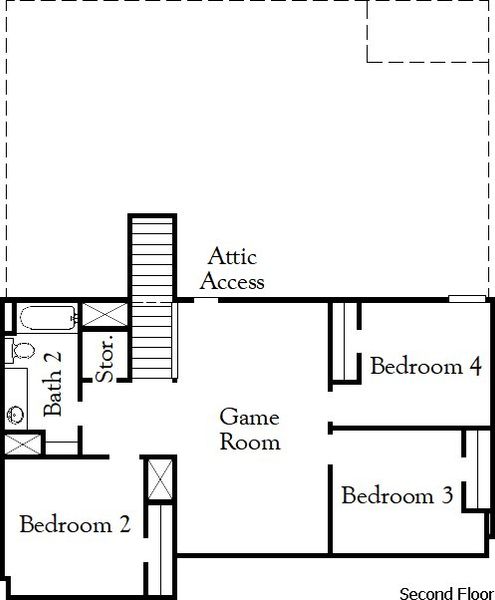 2D floor plan layout of this home in Summerlin, San Antonio, TX (Image 4).