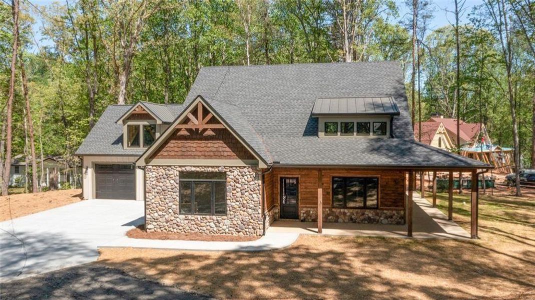 Front exterior of a new home in , Dawsonville, GA, highlighting curb appeal (Image 30).