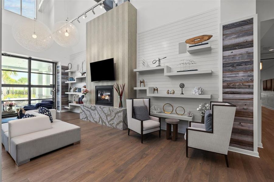 Comfortable lounge spaces to relax or connect.