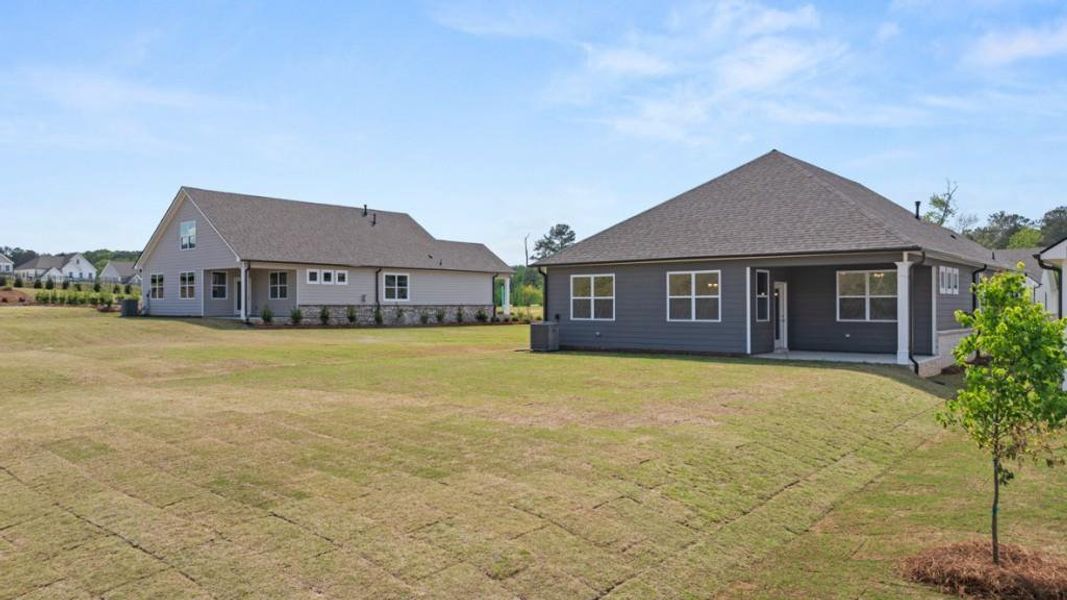 Front exterior of a new home in Hamptons at Riverwood North, Dallas, GA, highlighting curb appeal (Image 28).
