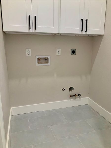 Laundry Room off the kitchen and next to garage.