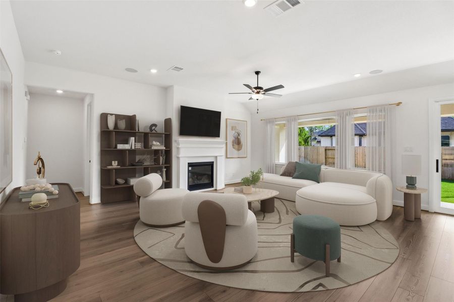 Furnished interior view inside a new home in Woodhavyn 60', Magnolia (Image 14).