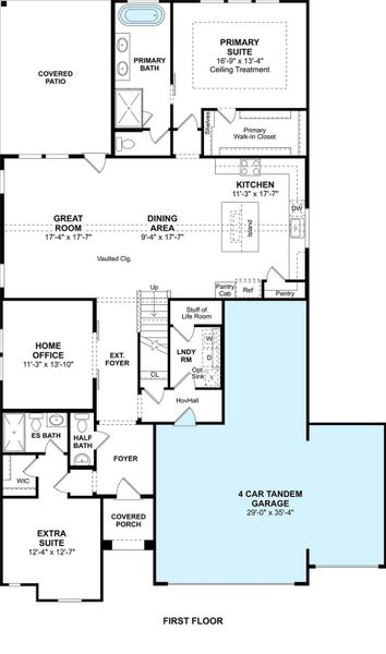 The Tuscaloosa floor plan by K. Hovnanian Homes. 1st Floor Shown. *Prices, plans, dimensions, features, specifications, materials, and availability of homes or communities are subject to change without notice or obligation.