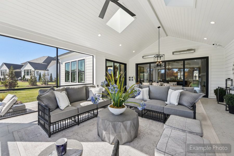 Exterior details and patio area of a home in Davidson Retreat, Davidson (Image 21).