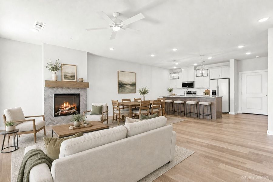Furnished interior view inside a new home in Wildridge, Oak Point (Image 6).