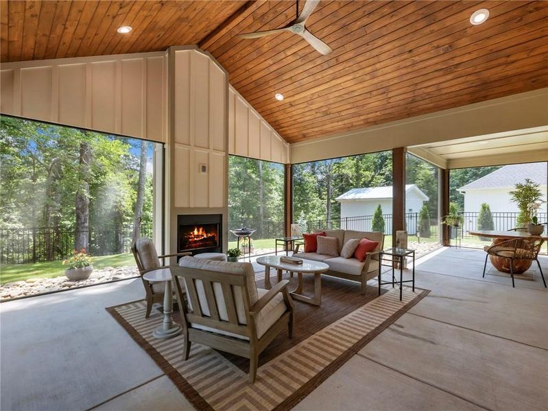 Exterior details and patio area of a home in , Cornelia (Image 24). Exterior details and patio area of a home in , Cornelia (Image 24).
