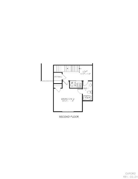 2D floor plan layout of this home in The Courtyards at Oak Grove, Durham, NC (Image 4).