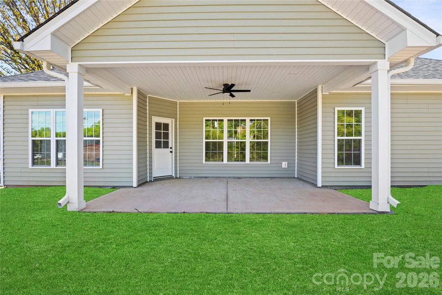 Exterior details and patio area of a home in , Troutman (Image 23).