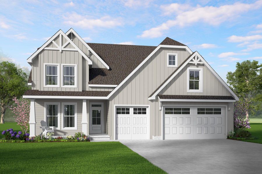 Representative exterior photo of a completed home built from the Enoree by Hunter Quinn Homes in Autumn Mill, Seneca, SC (Image 5). Representative exterior photo of a completed home built from the Enoree by Hunter Quinn Homes in Autumn Mill, Seneca, SC (Image 5).