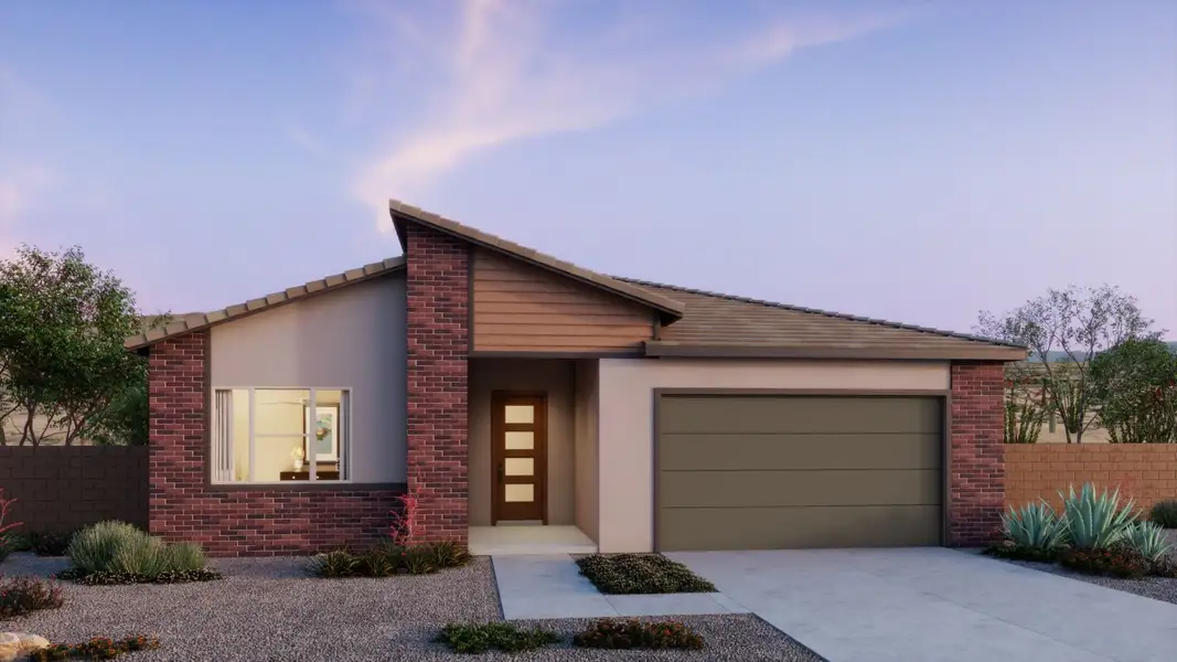 Representative exterior photo of a completed home built from the Oxford by Mattamy Homes in Saguaro Reserve II, Marana, AZ (Image 2).