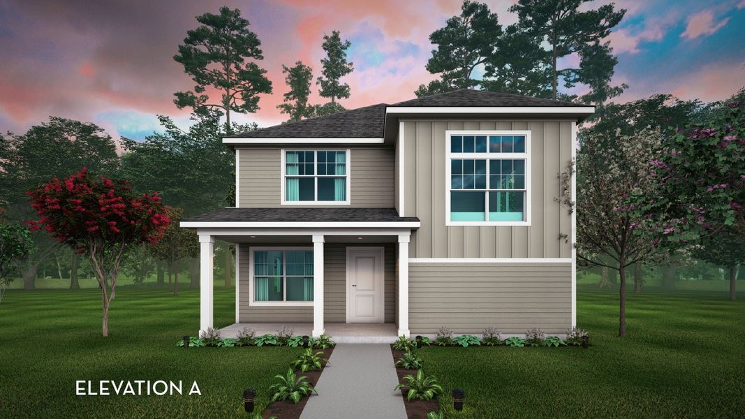 Representative exterior photo of a completed home built from the Sapphire by CastleRock Communities in Austin Point, Richmond, TX (Image 1). Representative exterior photo of a completed home built from the Sapphire by CastleRock Communities in Austin Point, Richmond, TX (Image 1).