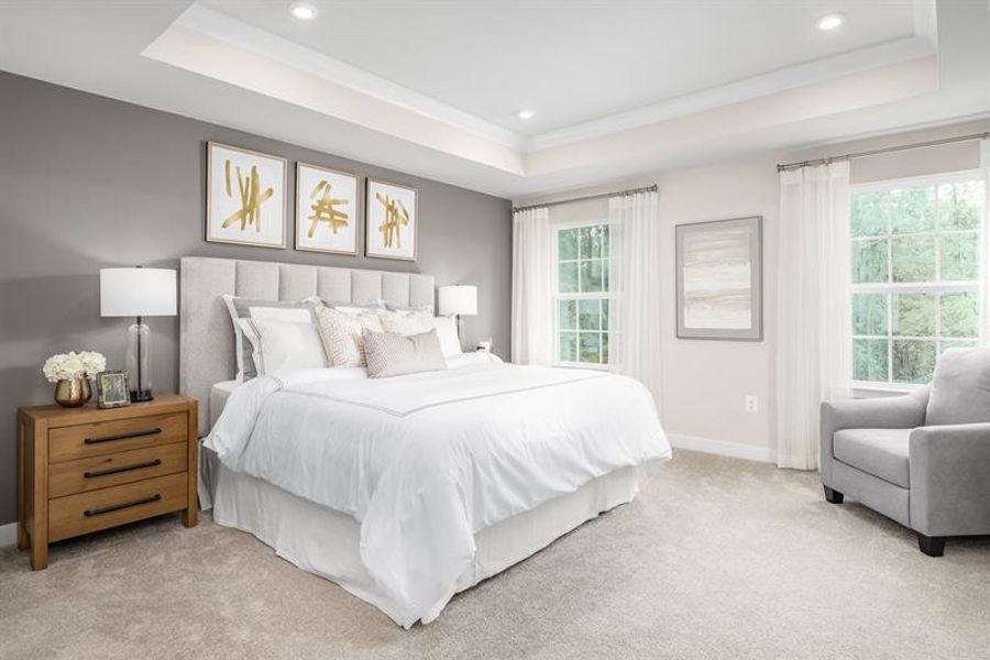 Representative furnished interior of a home built from the Schubert by Ryan Homes in Alexander Towns, Lawrenceville (Image 17).