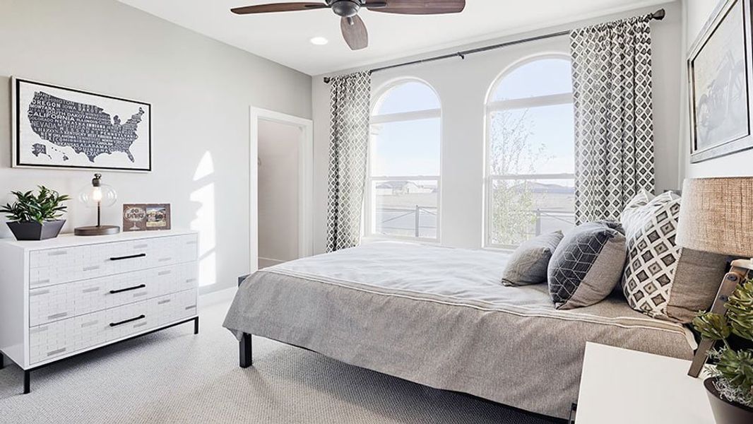 Representative furnished interior of a home built from the 45RM3 by Taylor Morrison in Almeria at Rancho Mercado, Surprise (Image 9). Representative furnished interior of a home built from the 45RM3 by Taylor Morrison in Almeria at Rancho Mercado, Surprise (Image 9).