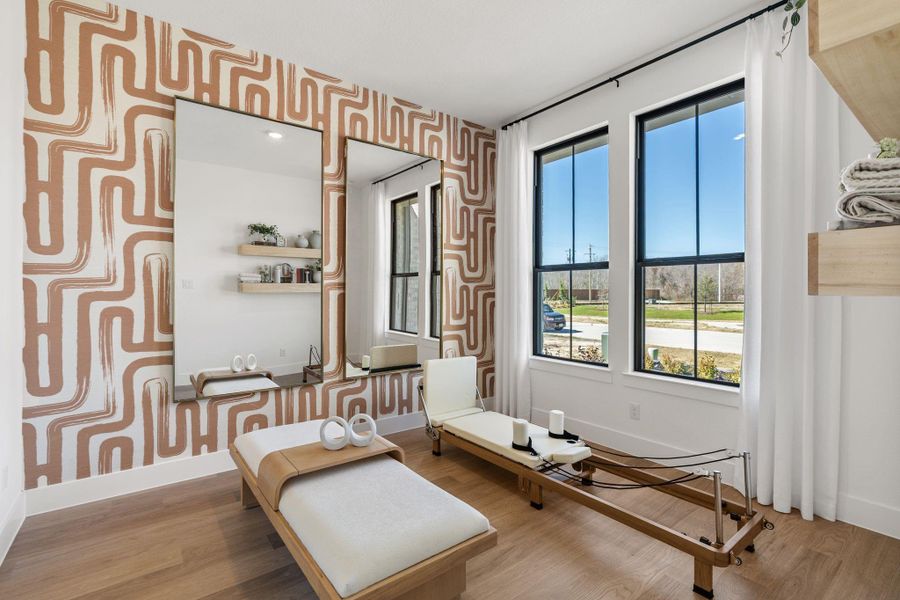 No need for a membership, you have a thoughtfully designed pilates room at home