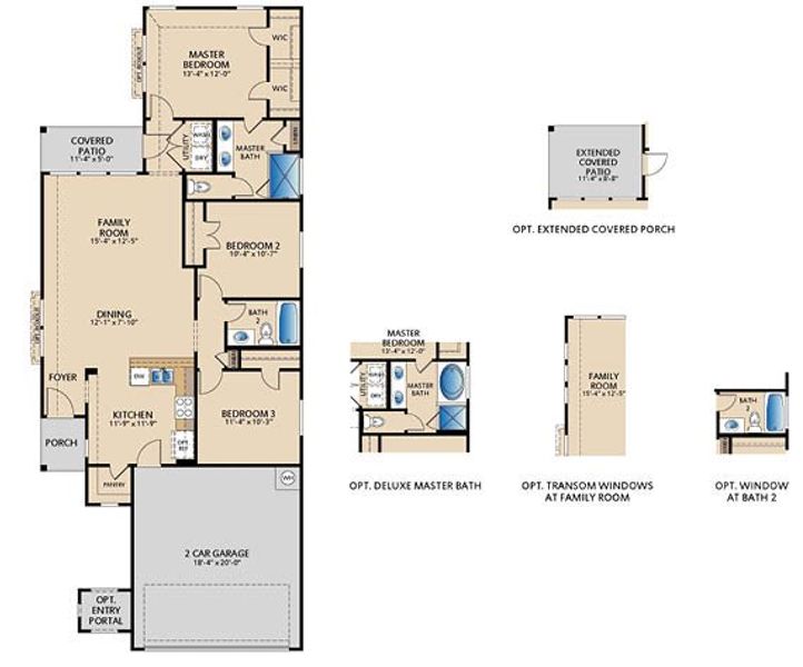2D floor plan layout for the Melrose by Pacesetter Homes in Elevon, Lavon, TX (Image 5).