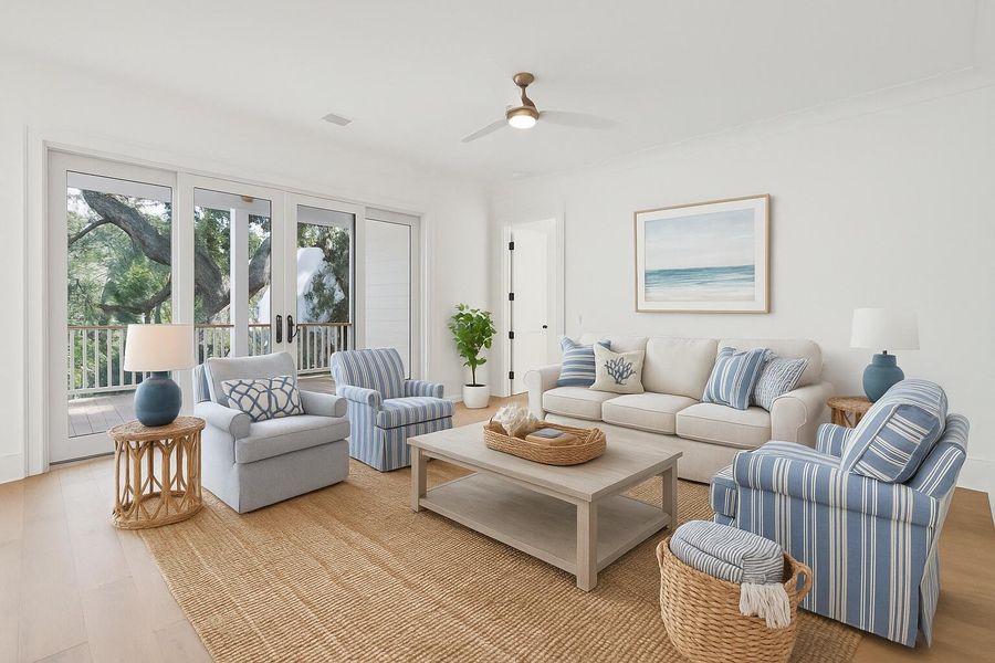Furnished interior view inside a new home in , Edisto Island (Image 13).