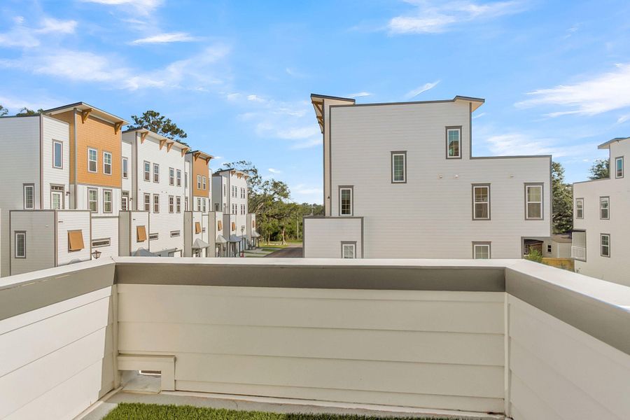 Exterior details and patio area of a home in , North Charleston (Image 42).
