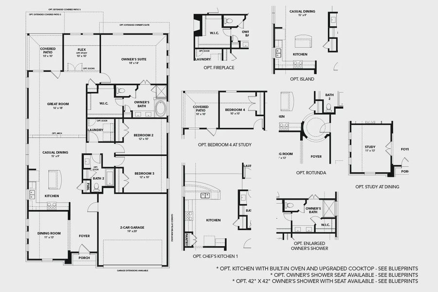 2D floor plan layout for the Laurel by Brightland Homes in Westside Preserve, Midlothian, TX (Image 3). 2D floor plan layout for the Laurel by Brightland Homes in Westside Preserve, Midlothian, TX (Image 3).