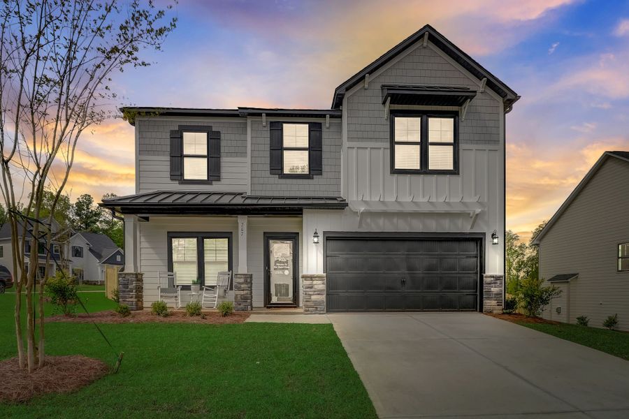 Representative exterior photo of a completed home built from the Brantley II by Great Southern Homes in Collins Cove, Chapin, SC (Image 30).