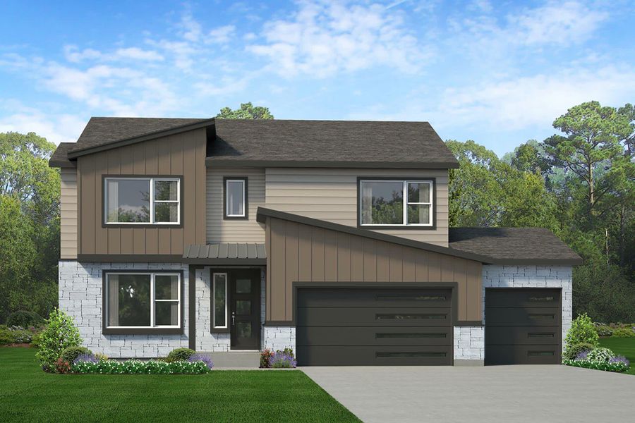 Elevation C, Scheme 87 | Gunnison | Cherry Meadows | New Homes in Brighton, CO by Landsea Homes Elevation C, Scheme 87 | Gunnison | Cherry Meadows | New Homes in Brighton, CO by Landsea Homes