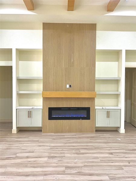 Close-up of Electric Fireplace.