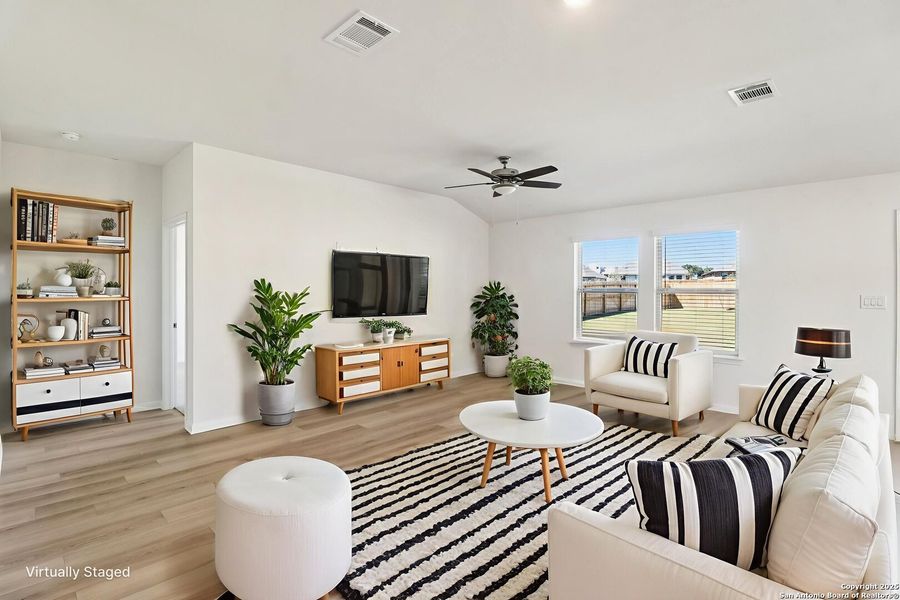 Furnished interior view inside a new home in Legendary Trails - Classic Series, Cibolo (Image 12). Furnished interior view inside a new home in Legendary Trails - Classic Series, Cibolo (Image 12).