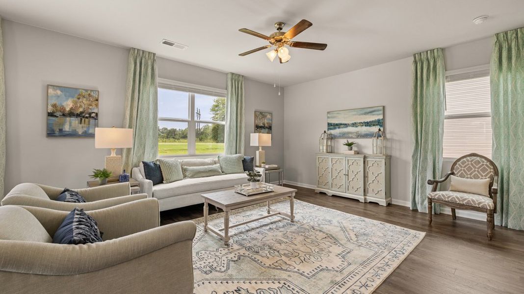 Representative furnished interior of a home built from the Elston - Express by D.R. Horton in The Abbey at Trolley Run Station, Aiken (Image 11).