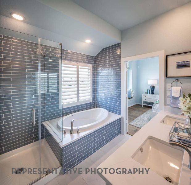 Furnished interior view inside a new home in Bridgeland Central, Cypress (Image 20).