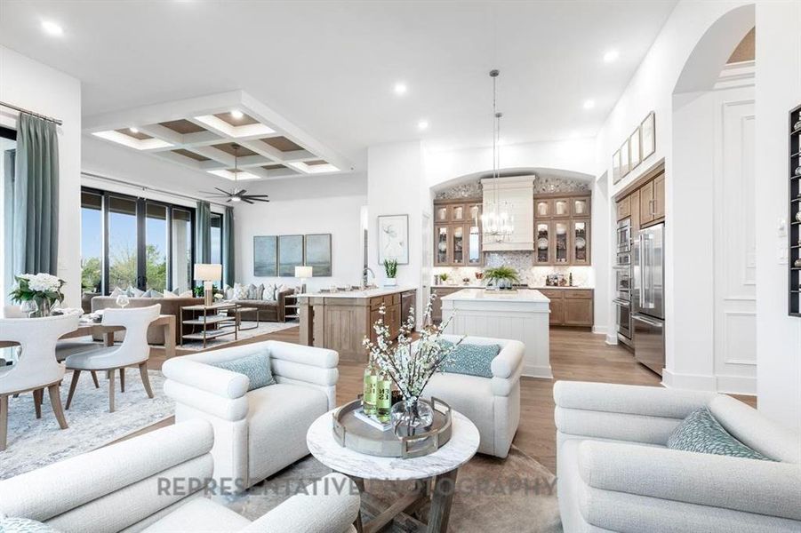 Furnished interior view inside a new home in Mustang Lakes: 60ft. lots, Celina (Image 19).