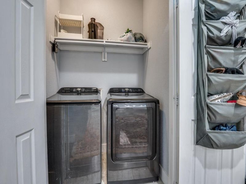 Washroom with separate washer and dryer Washroom with separate washer and dryer