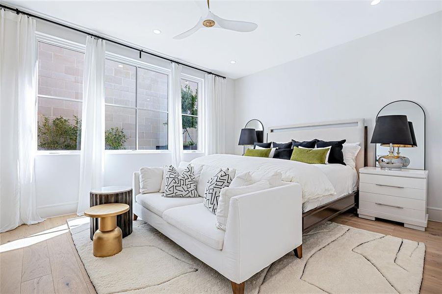 Spacious owners retreat with an inviting sitting area and expansive windows creating a bright, airy ambiance!
(Photo of model showroom) Spacious owners retreat with an inviting sitting area and expansive windows creating a bright, airy ambiance!
(Photo of model showroom)