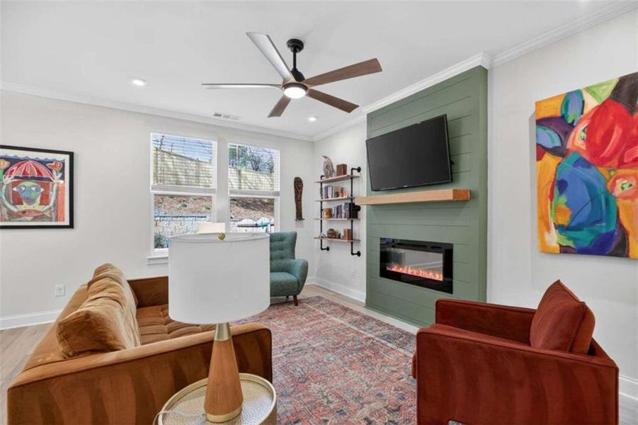 Furnished interior view inside a new home in The Village at Towne Lake, Woodstock (Image 10).