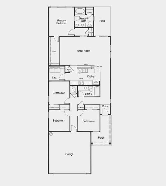 2D floor plan layout for the Plan 1638 Modeled by KB Home in Somerset - Classic Series, Palm Coast, FL (Image 3). 2D floor plan layout for the Plan 1638 Modeled by KB Home in Somerset - Classic Series, Palm Coast, FL (Image 3).