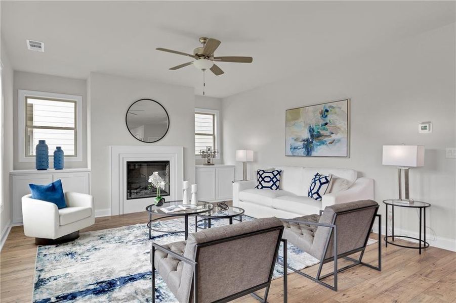 Furnished interior view inside a new home in , Buford (Image 29).
