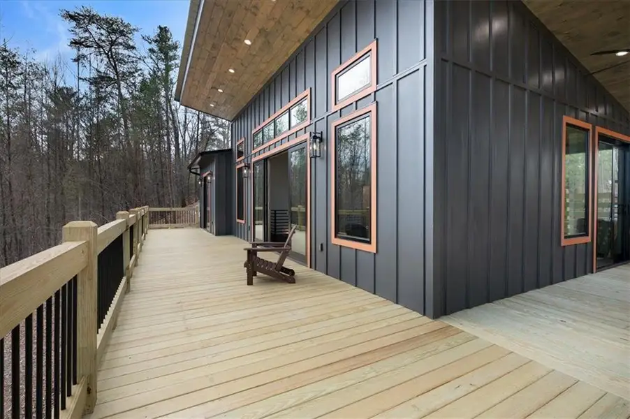 Exterior details and patio area of a home in , Ellijay (Image 3).