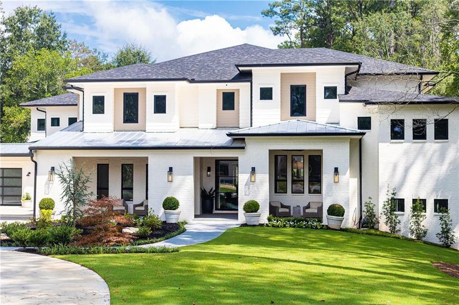 Front exterior of a new home in , Marietta, GA, highlighting curb appeal (Image 19).